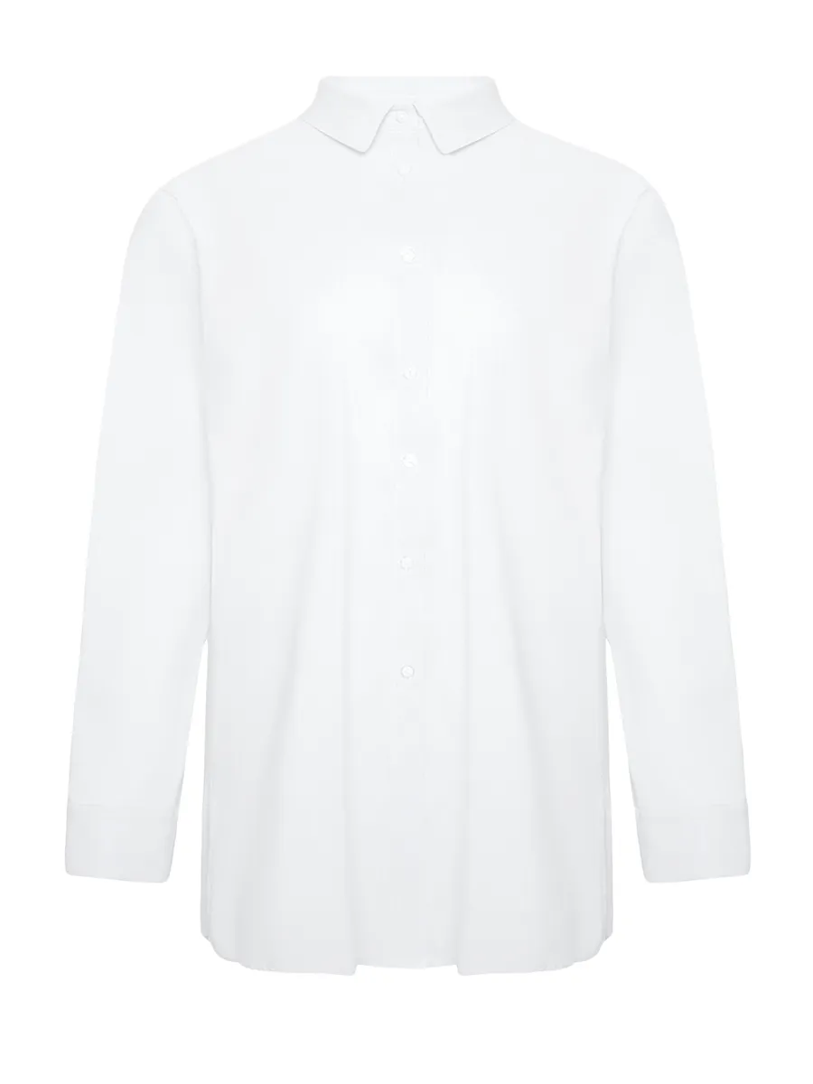 изображение Рубашка удлиненная белая
